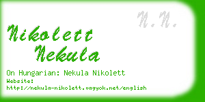 nikolett nekula business card